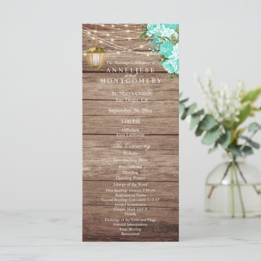 Verweerd Hout en Lantaarn - Turquoise - Programma (Staand voorkant)