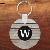 Verweerd houten monogram sleutelhanger (Voorkant)