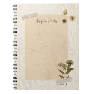 Verweerd papier met hand geperst floraal notitieboek