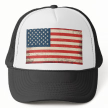 Verweerde Amerikaanse vlag Patriottische Trucker H