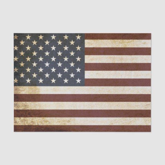Verweerde Amerikaanse vlag Tissuepapier (Voorkant)