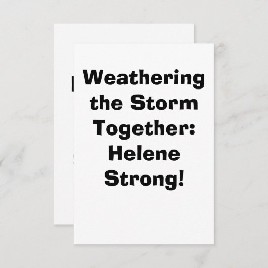 Verweerde de woede van Helene! Helene 2024 TY Kaar Bedankkaart (Voorkant / Achterkant)