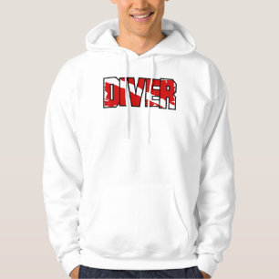 Verweerde duiker-vlag hoodie