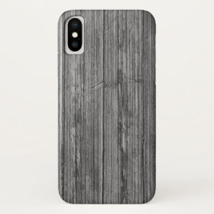 Verweerde grijze houten achtergrond iPhone x hoesje