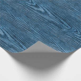 Verweerde houten textuur Ocean Blue Cadeaupapier