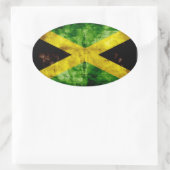 Verweerde Jamaicaanse vlag Ovale Sticker (Tas)
