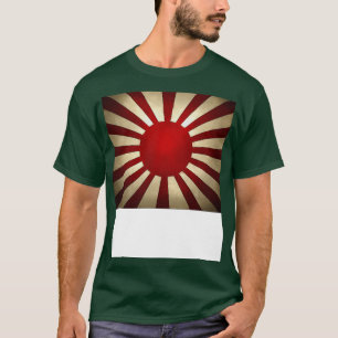 Verweerde Japanse Keizerlijke Vlag Rijzende Zon T-shirt