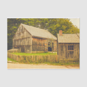 Verweerde Momma Barn met Haar Baby Barn Tissuepapier