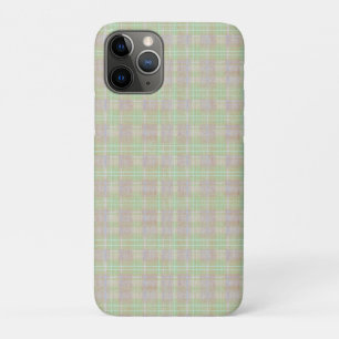 Verweerde neutrale saliegroen geruite gordijnen iPhone 11 pro hoesje