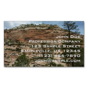 Verweerde rotswanden in Zion National Park Magnetisch Visitekaartje