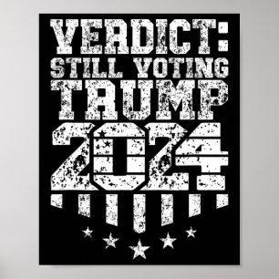 Verweerde tekst Trump blijft veroordeelde misdadig Poster