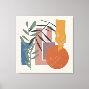 Verweerde vormen en stelen canvas afdruk