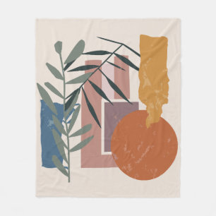 Verweerde vormen en stelen fleece deken