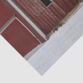 Verweerde Winter Red Barn Tissuepapier (Detail)