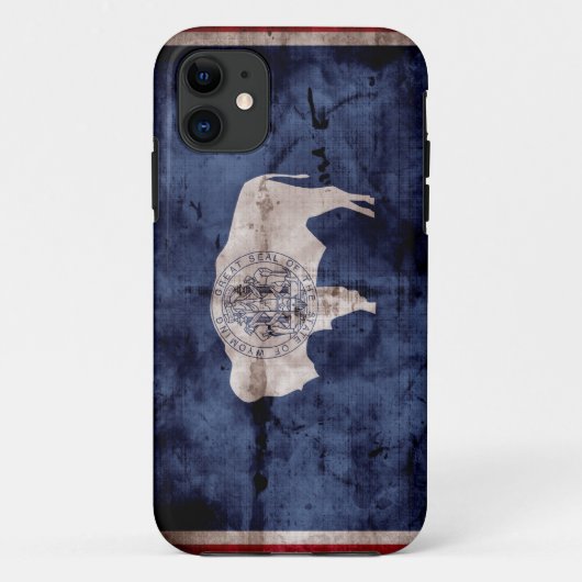 Verweerde Wyoming-vlag Case-Mate iPhone Case (Achterkant)