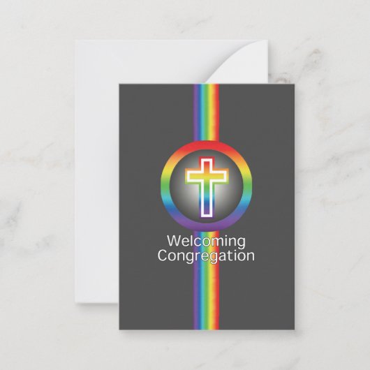 verwelkomend christendom congregatie notitiekaartje (Voorkant)