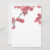 verwelkomend lente Sakura Double Happiness Wedding Kaart (Achterkant)