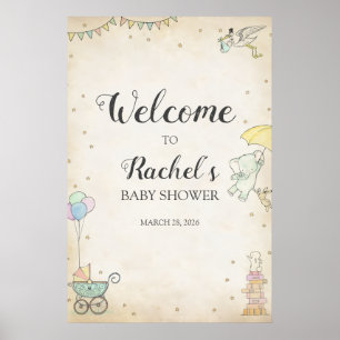 Verwelkomingsposter voor Sprookjesachtige Baby Sho Poster