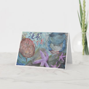 Verwen uw dag watercolor wenskaart kaart