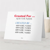 Verwen uzelf - zie terug - kaart (Achterkant)