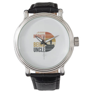 Verwend aan het zijn Oom Vissen Vintage Grafisch_1 Horloge
