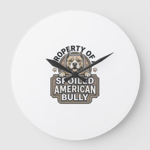 Verwende Amerikaanse Bully Vintage Gravure Ontwerp Grote Klok