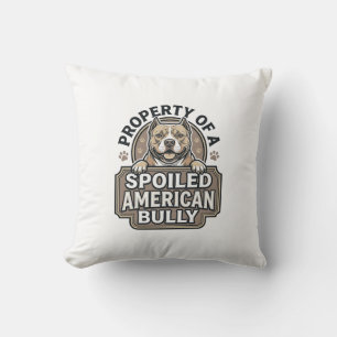 Verwende Amerikaanse Bully Vintage Gravure Ontwerp Kussen
