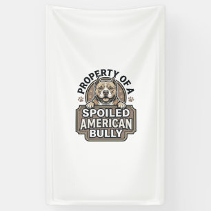 Verwende Amerikaanse Bully Vintage Gravure Ontwerp Spandoek