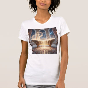 Verwende en Gebaad door Overvloed Divien Vrouwelij T-shirt