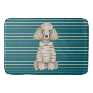 Verwende Poodle-hond Badmat
