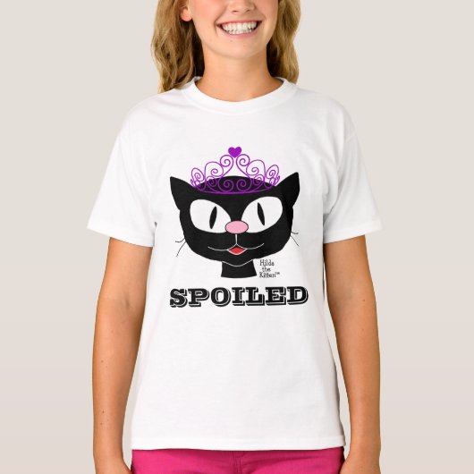 VERWENDE Schattigee Cartoon Princess Cat Girl's T- T-shirt (Voorkant)
