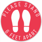 Verwerk de veiligheidsvloer met 6 Feet Sticker (Voorkant)