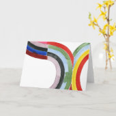 Verwerkte regenboog - Horizontaal Kaart (Gele Bloem)