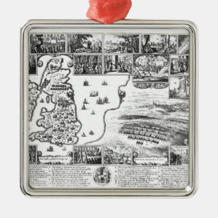 Verwerving van Gustavus II Adolphus Metalen Ornament