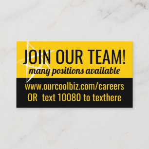 Verwerving van hulp wilde baan met busi visitekaartje