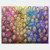 Verweven emoties fleece deken (Voorkant (Horizontaal))