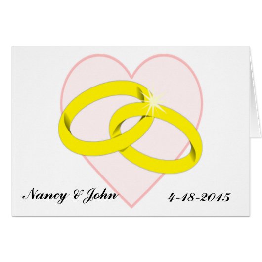 Verweven trouwringen & hart (Voorkant Horizontaal)