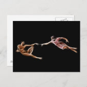 Verwezenlijking van Adam Michelangelo Fractal Briefkaart (Voorkant / Achterkant)
