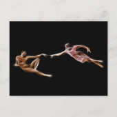 Verwezenlijking van Adam Michelangelo Fractal Briefkaart (Voorkant)
