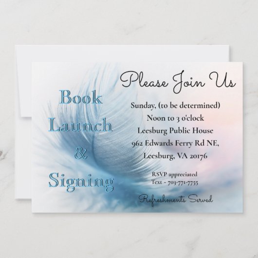 Verwijder Bruce's Book Launch Invitation Kaart (Achterkant)