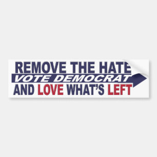 Verwijder de overblijfselen van de Hate and Love Bumpersticker