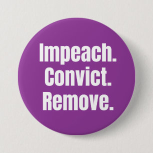 Verwijder impeachment veroordeling knop ronde button 7,6 cm