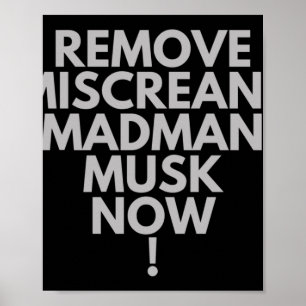 Verwijder Miscreant Madman Musk nu! Poster