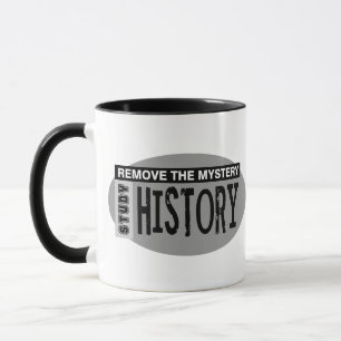 Verwijder Mystery History Grey Oval Mok
