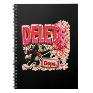 Verwijder Oops Grappige Tech T-Shirt voor Programm Notitieboek
