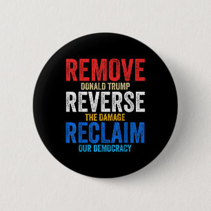 Verwijder Reverse Reclaim Hands Off Protest Anti T Ronde Button 5,7 Cm