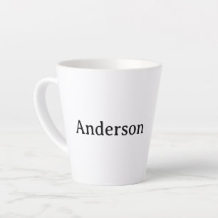 Verwijder tekst Vervang eigen ontwerp 12 oz Klein Latte Mok