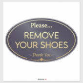 Verwijder uw schoenen. sticker (Vel)