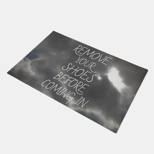 VERWIJDER UW SCHOENEN VOORDAT U KOMT IN Cool Deurmat (Schuin)