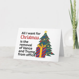 Verwijder Vance met Kerstmis Anti-Trump Cadeau Feestdagen Kaart